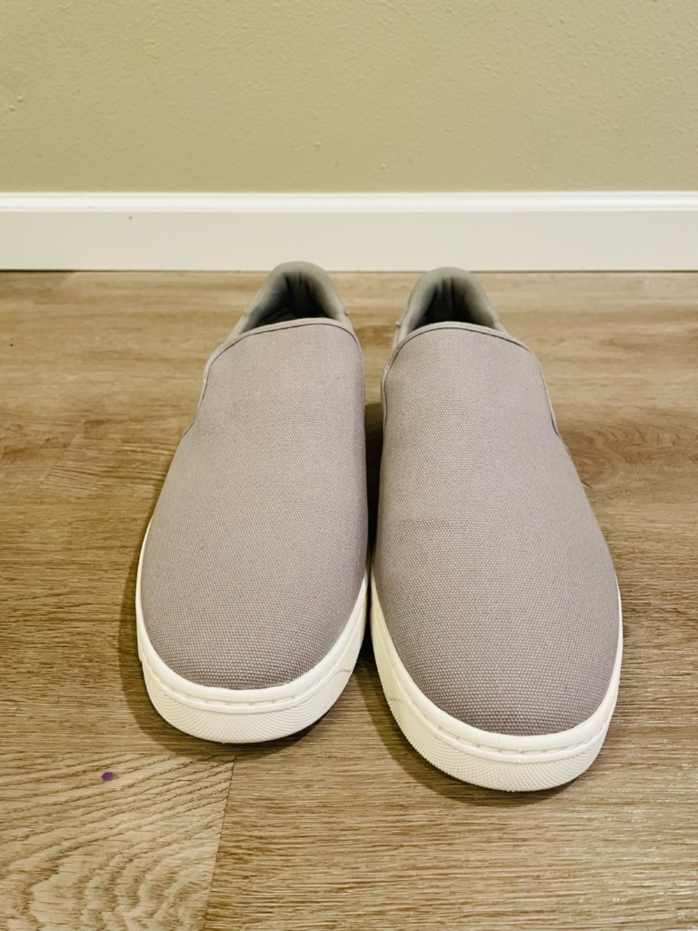 TOMS TRVL LITE 2.0 Drizzle Grey Canvas Slip-On Shoes Brand New
